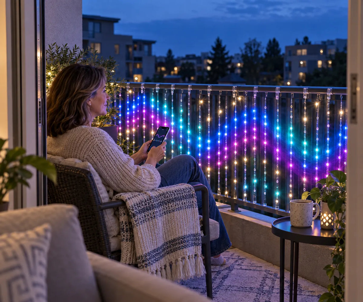 One curtain. A completely different balcony whenever you want.